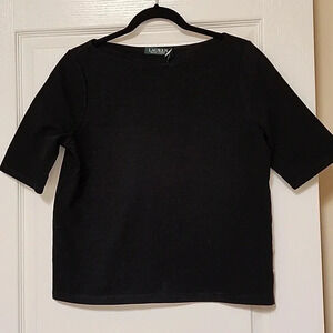 LAUREN by Ralph Lauren black blouse, NWT!